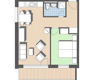 2-zimmerwohnung 50m2